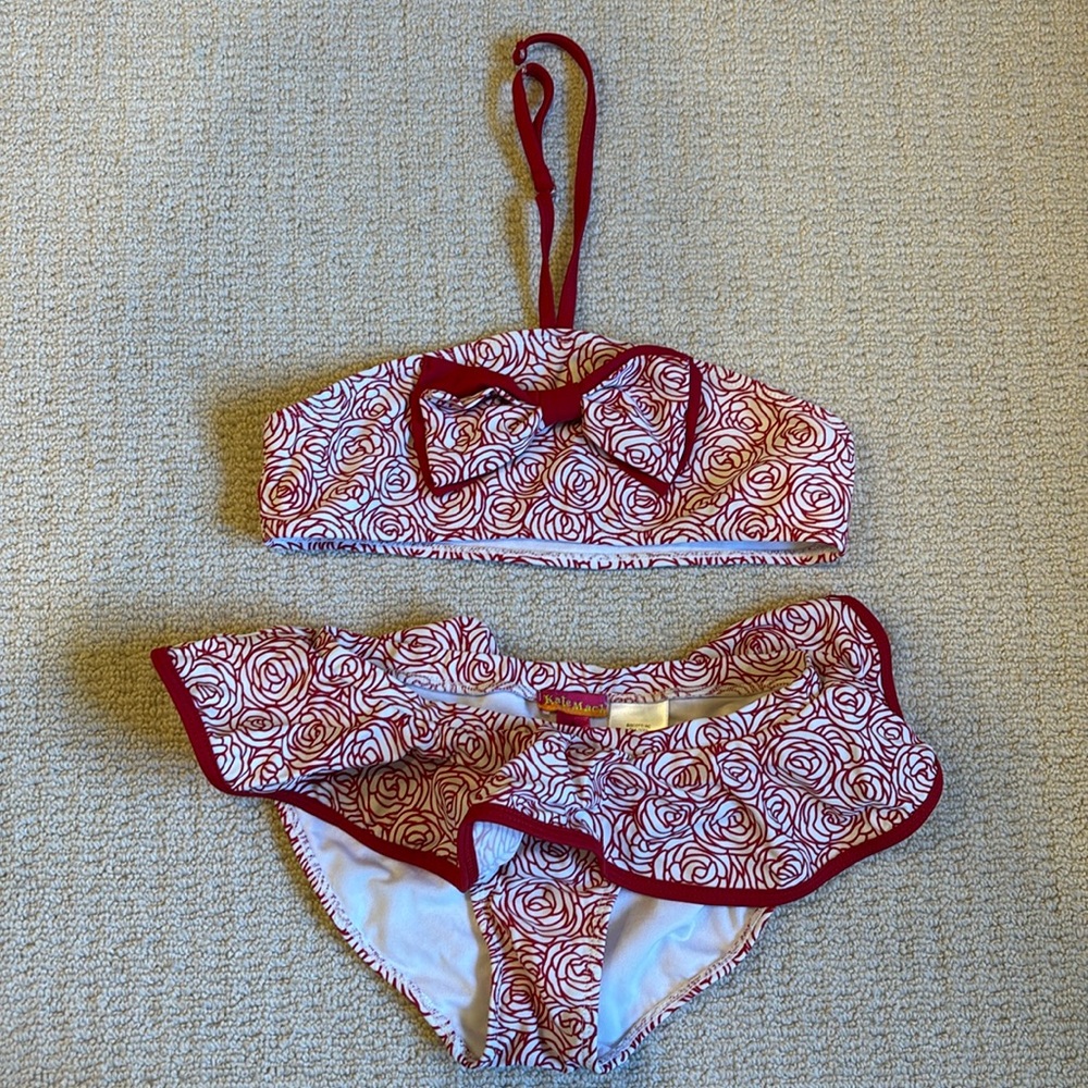 Kate Mack girls bow and ruffle bikini